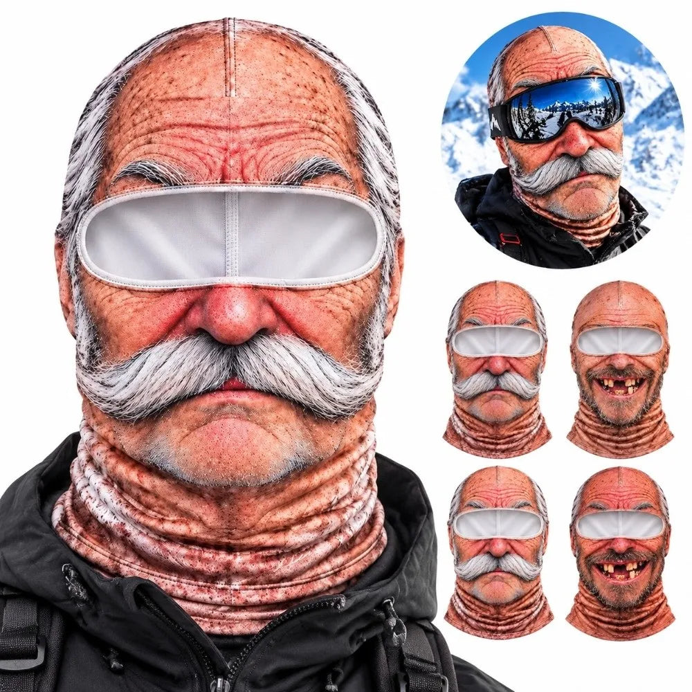 The Grandpa Ski Mask — Funny Face Balaclava