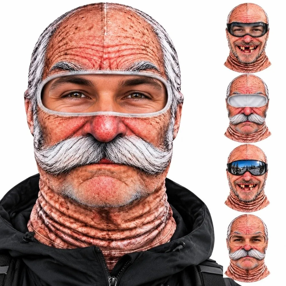 The Grandpa Ski Mask — Funny Face Balaclava